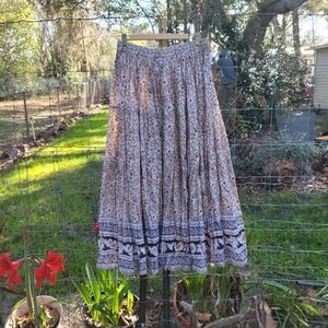 Floral Bohemian Maxi Skirt